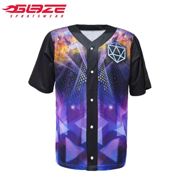Colorful Fancy Design Baseball Jersey